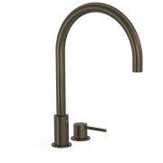 Lavabo mitigeur sur gorge Noir Métallisé Brossé STUDY - TRES 26110501KMB