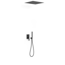 Kit douche mitigeur encastré à 3 voies Rapid‑box BLACKMAT (noir mat) - TRES 20227302NM
