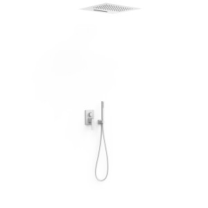 Kit douche mitigeur encastré à 3 voies Rapid‑box WHITEMAT (blanc mat) - TRES 20227302BM