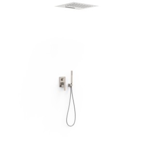 Kit douche mitigeur encastré à 3 voies Rapid‑box Acier - TRES 20227302AC