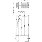 Colonne de douche thermostatique 2 voies Chrome - TRES 19039309