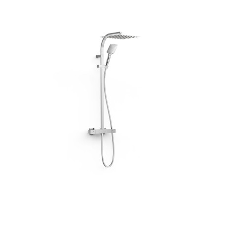 Colonne de douche thermostatique 2 voies Chrome - TRES 19039309