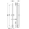 Barre coulissante pour douche Noir Bronze - TRES 03493299KMB