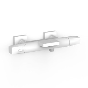 Mitigeur bain-douche thermostatique mural Over‑wall WHITEMAT (blanc mat) - TRES 19017415BM