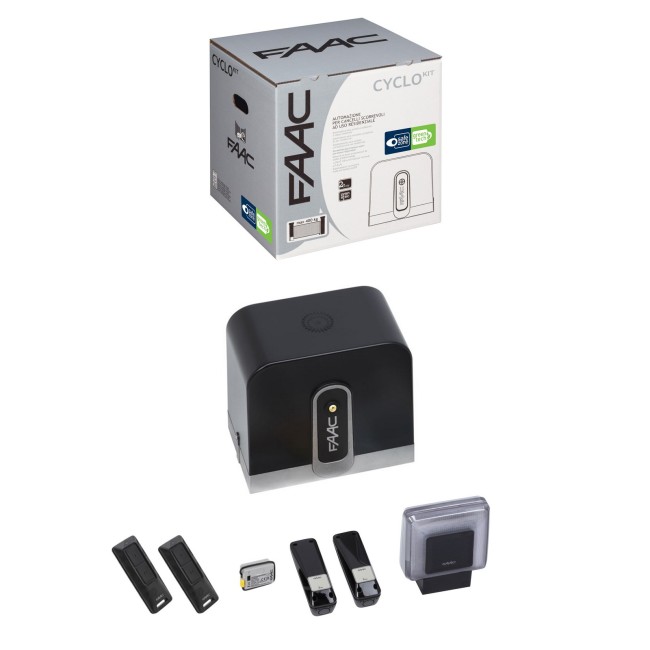 Motorisation Portail Coulissant FAAC CYCLO KIT Intégral  400 kg 24V (C720)  105999144 