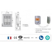 Radiateur électrique à fluide caloporteur horizontal 1000W TAMARI - FINIMETAL 3634003