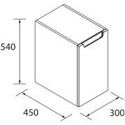 Coquette MONTERREY 300 1 porte gauche GREEN FOREST 300x540x450 mm - SALGAR 96592