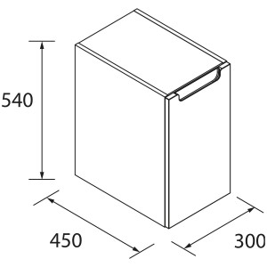 Coquette MONTERREY 300 1 porte gauche GREEN FOREST 300x540x450 mm - SALGAR 96592