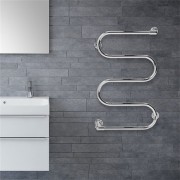 Radiateur sèche-serviettes électrique 50W vertical Chromé ATHENA S - FINIMETAL 3771501