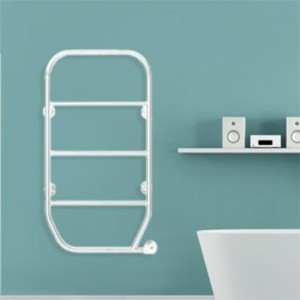 Radiateur sèche-serviettes électrique 80W vertical Blanc NILA - FINIMETAL 3825089