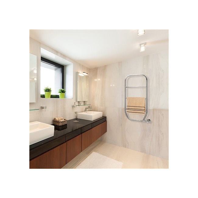 Sèche-serviettes electrique LVI - NILA 80W Chromé - 3834089