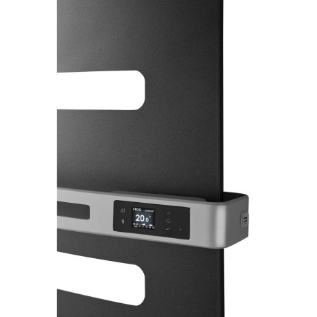 Sèche-serviettes électrique ATLANTIC 750W Mât à droite SERENIS NOIR