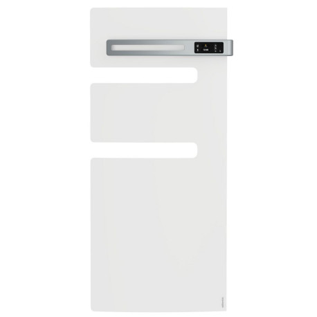 Sèche-serviettes électrique ATLANTIC 500W Mât à droite SERENIS Blanc Brillant