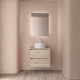 Meuble salle de bains et plan de toilette 70cm 2 tiroirs Chêne Naturel NOJA - SALGAR 105468