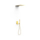 Kit douche mitigeur encastré à 3 voies Rapid‑box Or 24K - TRES 20227301OR
