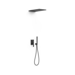 Kit douche mitigeur encastré à 3 voies Rapid‑box BLACKMAT (noir mat) - TRES 20227301NM