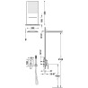 Kit douche mitigeur encastré à 3 voies Rapid‑box BLACKMAT (noir mat) - TRES 20227301NM