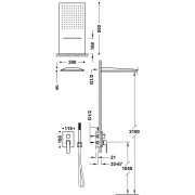 Kit douche mitigeur encastré à 3 voies Rapid‑box Or Mat 24K - TRES 20227301OM