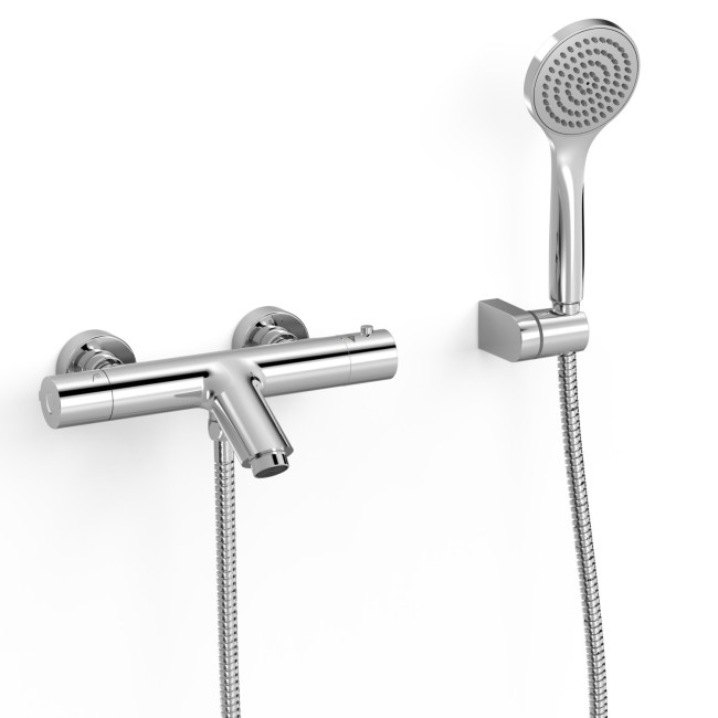 Mitigeur bain-douche thermostatique mural Chromé - TRES 21617409