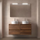Meuble salle de bains et plan de toilette 120cm 4 tiroirs Noyer Maya NOJA - SALGAR 105524