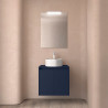 Meuble salle de bains et plan de toilette 60cm 2 portes Blue Satin NOJA - SALGAR 105537