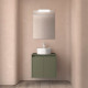 Meuble salle de bains et plan de toilette 70cm 2 portes Green Satin NOJA - SALGAR 105547