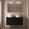 Meuble salle de bains et plan de toilette 120cm 4 portes Black Satin NOJA - SALGAR 105563