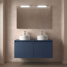 Meuble salle de bains et plan de toilette 120cm 4 portes Blue Satin NOJA - SALGAR 105564