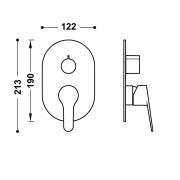 Pièce apparente pour boîtier encastré Rapid-box 2 voies Chrome - TRES 21528110