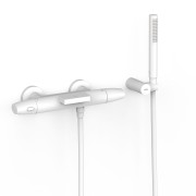 Robinet thermostatique mural pour baignoire et douche Blanc mat - TRES 19017479BM