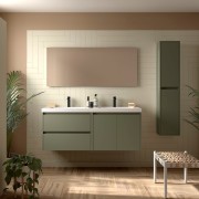 Meuble salle de bains 1400mm 2 tiroirs, 2 portes Green Satin Noja