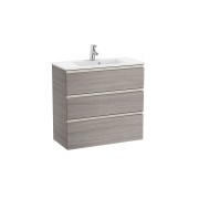 Meuble salle de bains 80cm 3 tiroirs city oak The Gap Unik ROCA