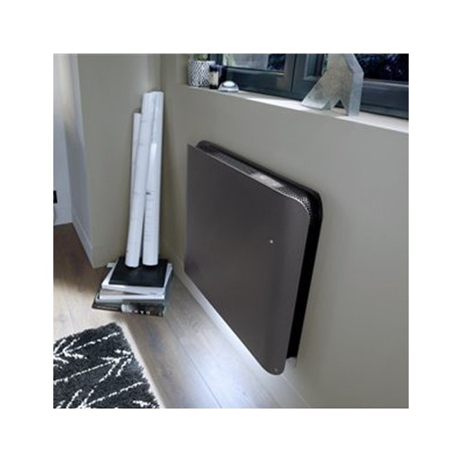 Radiateur Fonte INTUIS DOOK 1000W horizontal gris anthracite connecté NEN3363TCHS