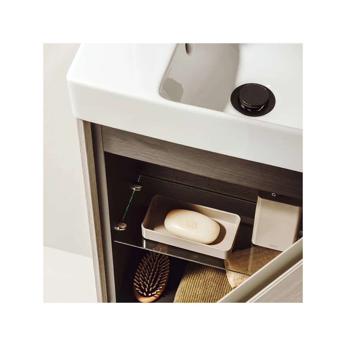 Meuble lave-mains Ona Unik 1 Porte 45cm Vert Mat - Roca A851678513