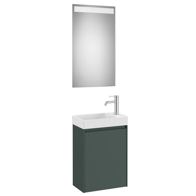 Ensemble Meuble lave-mains Ona 1 Porte 45cm Vert Mat - Roca A851696513