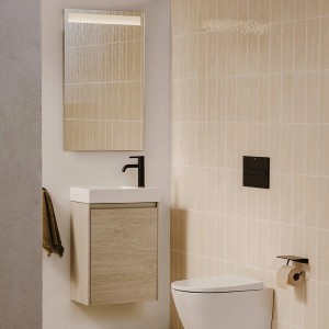 Ensemble Meuble lave-mains Ona 1 Porte 45cm Vert Mat - Roca A851696513