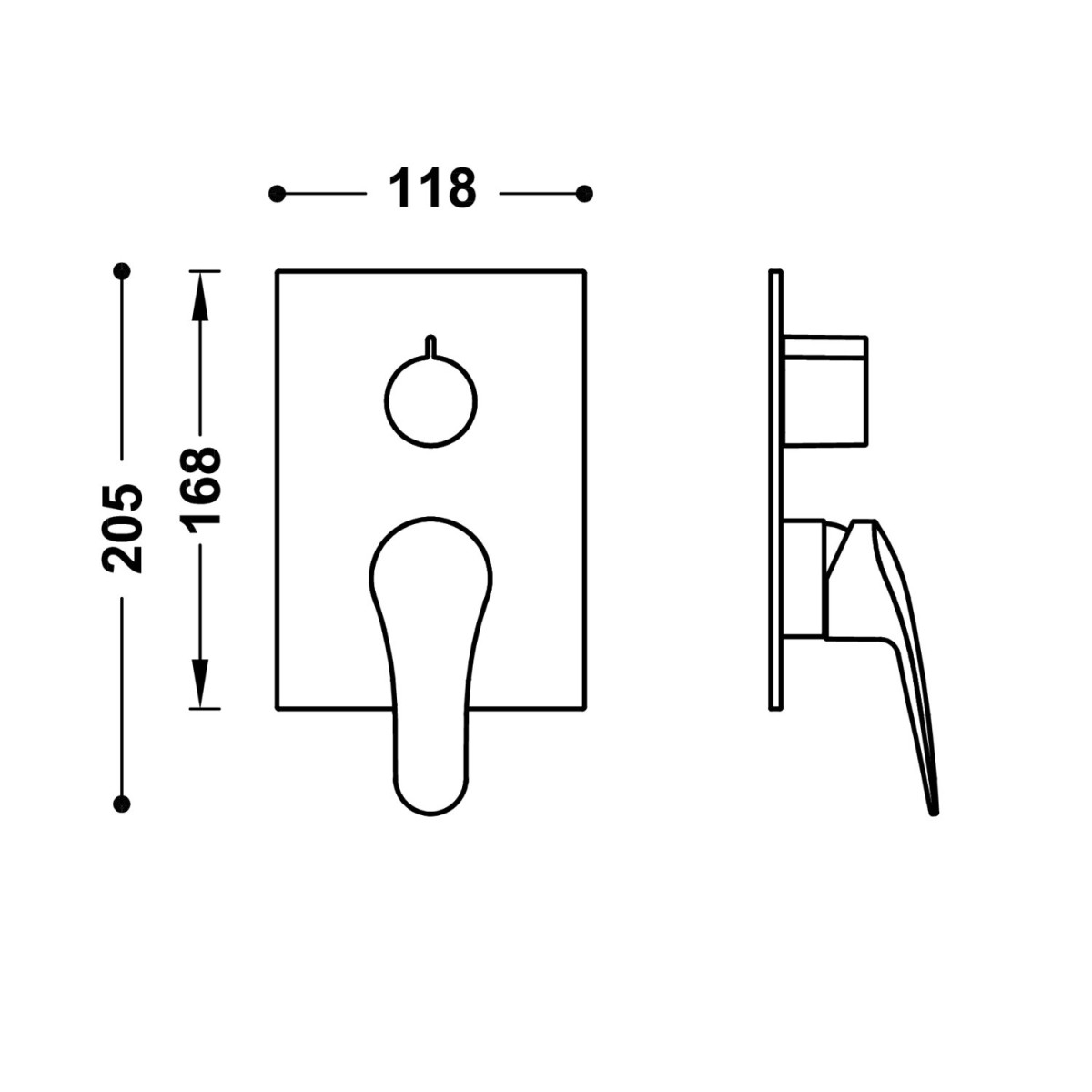 Pièce apparente pour boîtier encastré Rapid-box 2 voies Chrome - TRES 21628110 