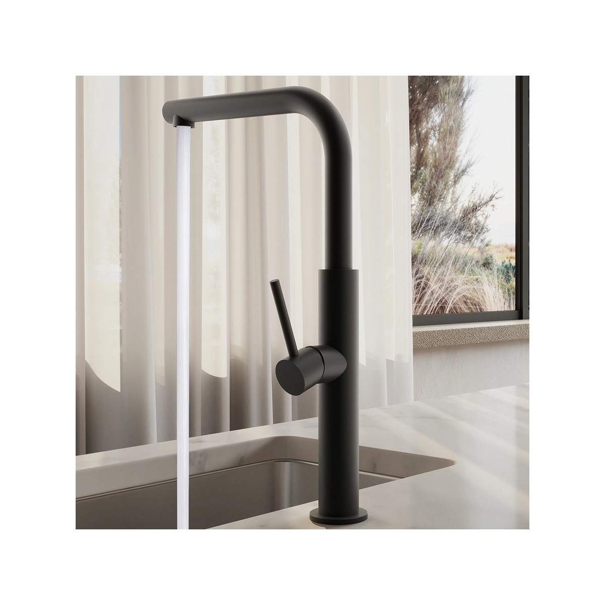 Mitigeur évier inox blackmat - CRISTINA ONDYNA KX53513 