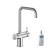 Mitigeur évier chromé avec filtration de l'eau par filtre à charbon - CRISTINA ONDYNA KT46051 