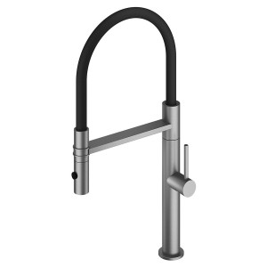 Mitigeur évier inox brossé avec douchette - CRISTINA ONDYNA KX50628 