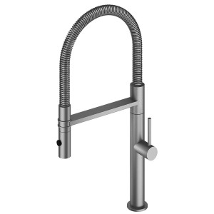 Mitigeur évier inox brossé avec douchette - CRISTINA ONDYNA KX50728 