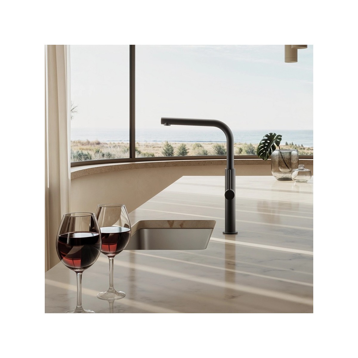 Mitigeur évier inox blackmat - CRISTINA ONDYNA KX53513 