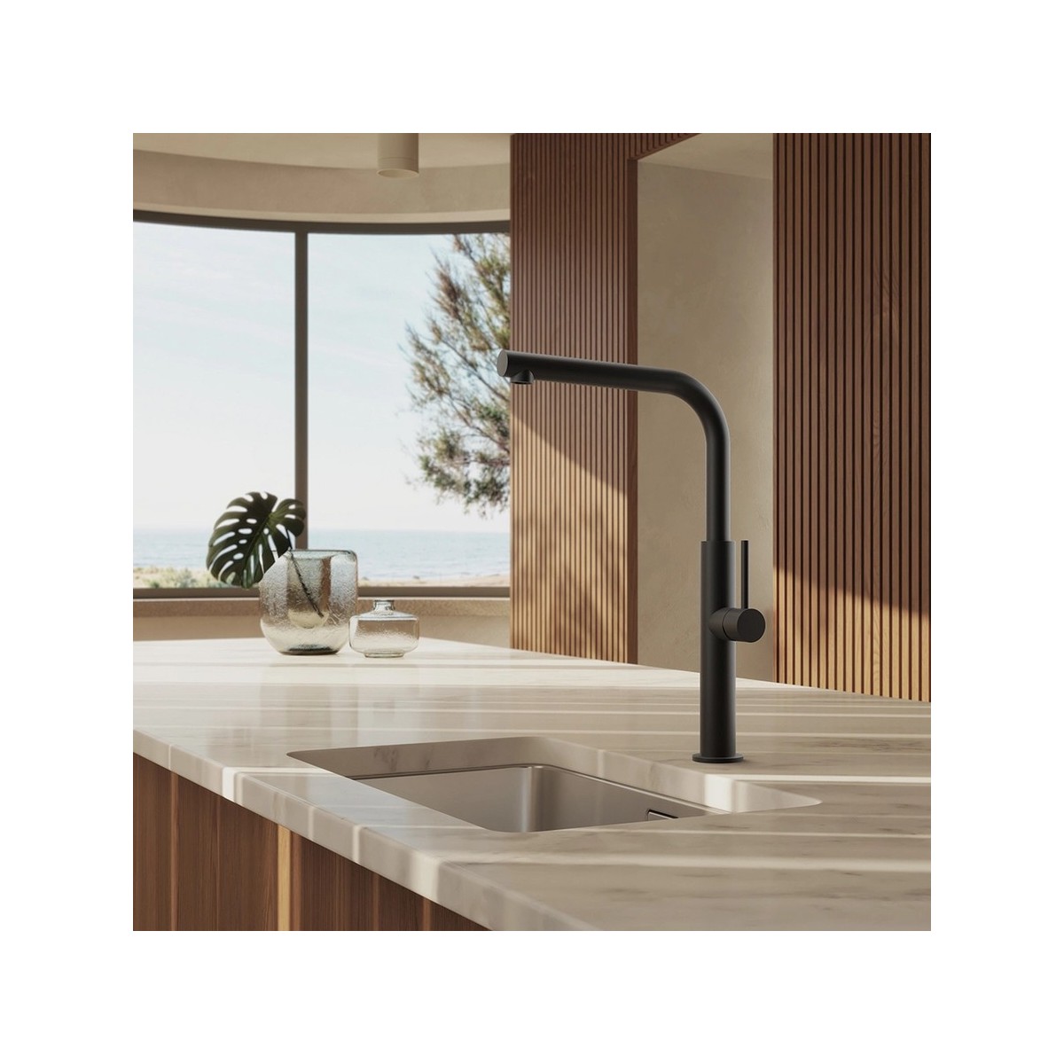 Mitigeur évier inox blackmat - CRISTINA ONDYNA KX53513 