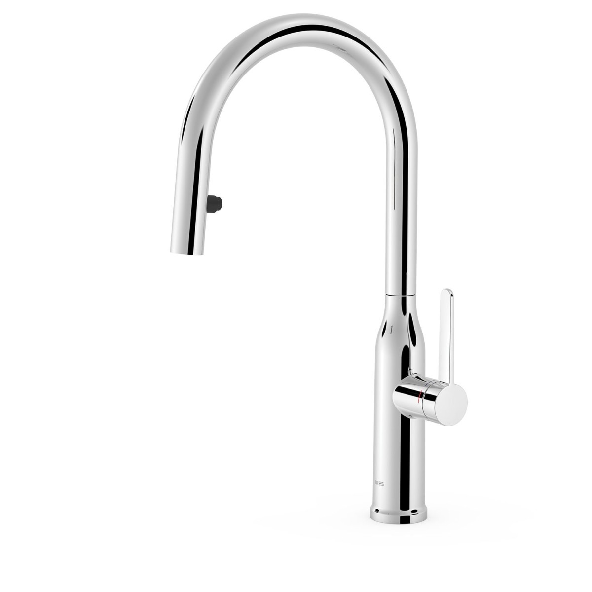 Mitigeur cuisine à bec amovible et 2 types de jet Chromé - TRES 23043802 