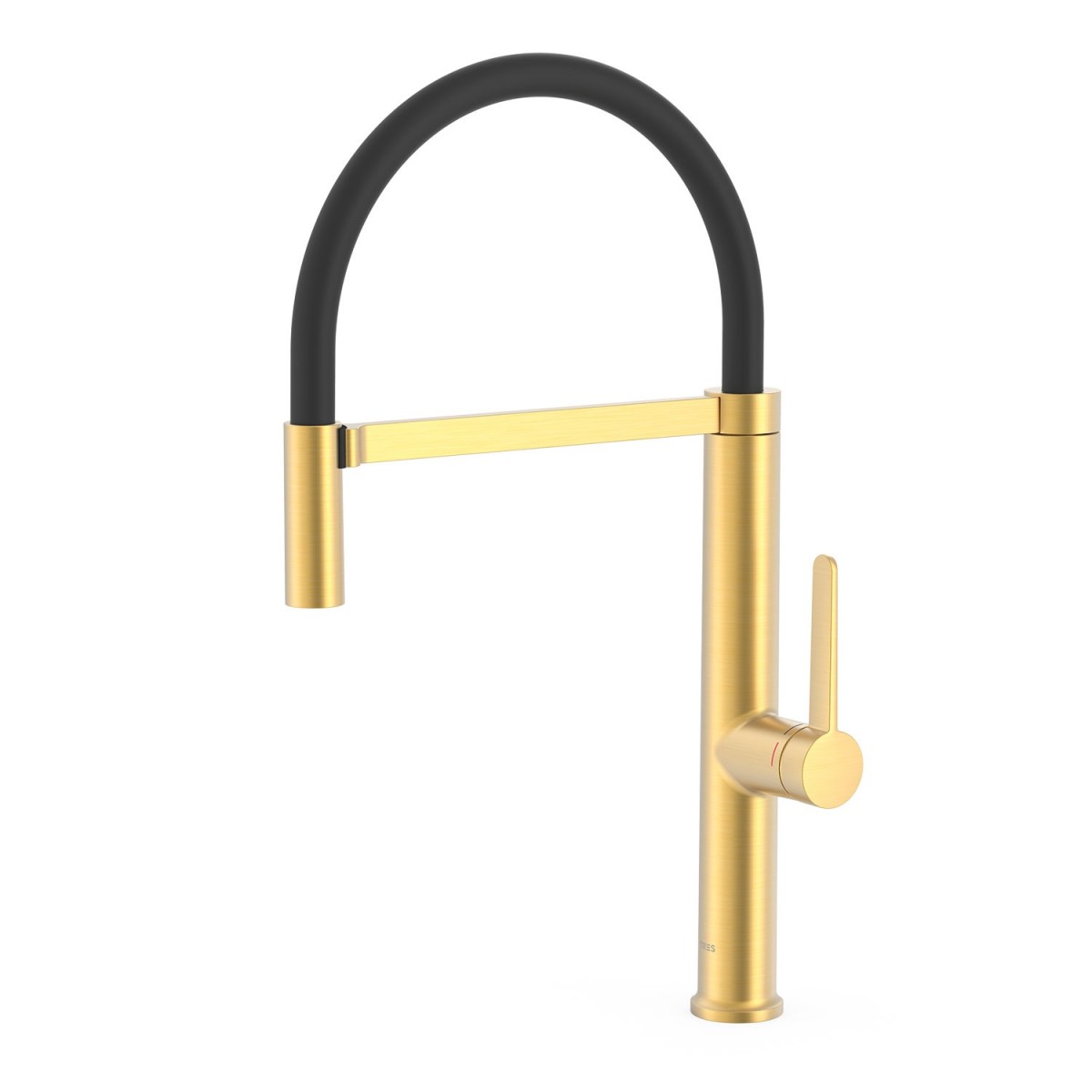 Mitigeur cuisine à bec flexible Or Mat 24K - TRES 23048701OM 