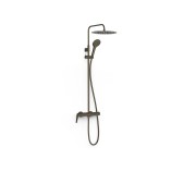 Ensemble douche mitigeur 2 voies Fuji Noir Bronze - TRES 28119701KMB 
