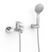 Mitigeur mural pour baignoire et douche Chromé - TRES 22017001 