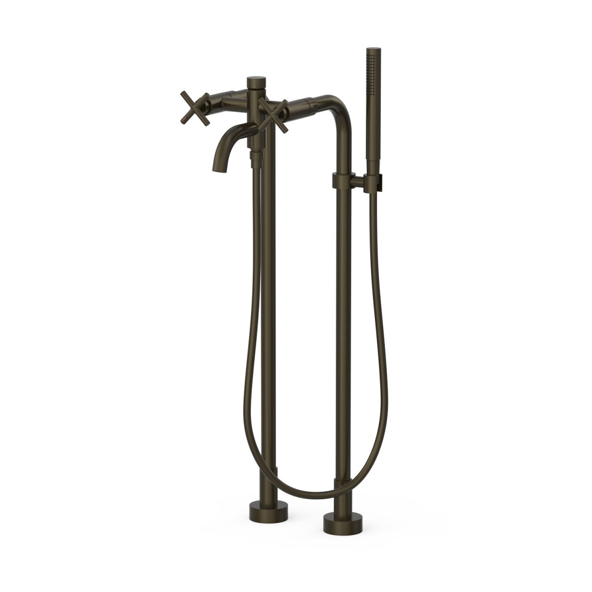 Mélangeur sur pied pour baignoire et douche Noir Bronze - TRES 28319401KMB 