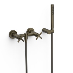 Mélangeur mural pour douche Noir Bronze - TRES 28316301KMB 