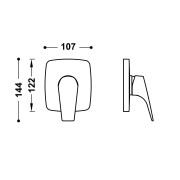 Pièce apparente pour boîtier encastré 1 voie Rapid-box Chrome - TRES 21727810 